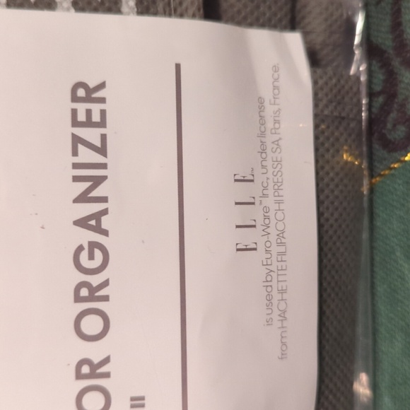 Elle Decor 20 Pocket over the Door Grey Fabric Organizer Shoes NEW NIP NICE - Picture 4 of 8